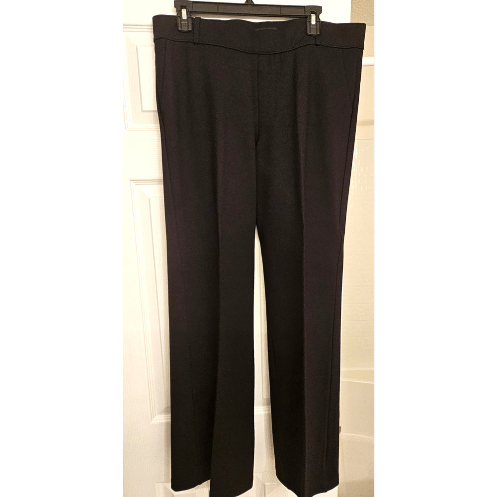 NYDJ Sculpt Her Lift TUCK Technology Black Pull On Flare leg Trousers Pant Large